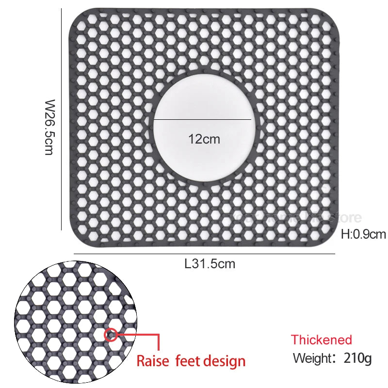 Sink Protectors for Kitchen Sink,Sink Mat,Grid Silicone Kitchen Sink Mat for Bottom of Stainless Steel Sink,Heat resistant mat