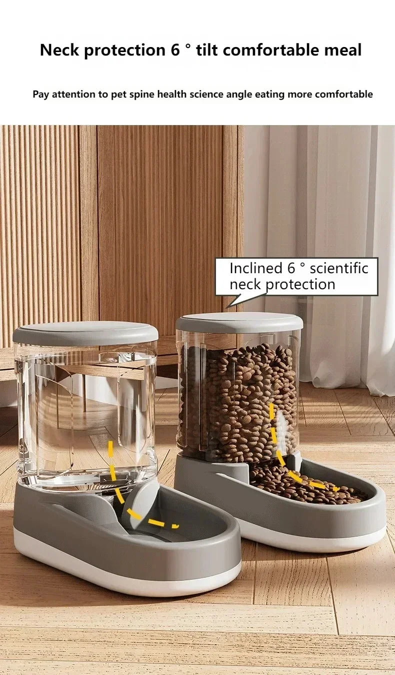 Automatic And Convenient Pet Feeder Water Dispenser Cat Dog Food Bowl Puppy Cat Drinks And Eats Without Plugging In