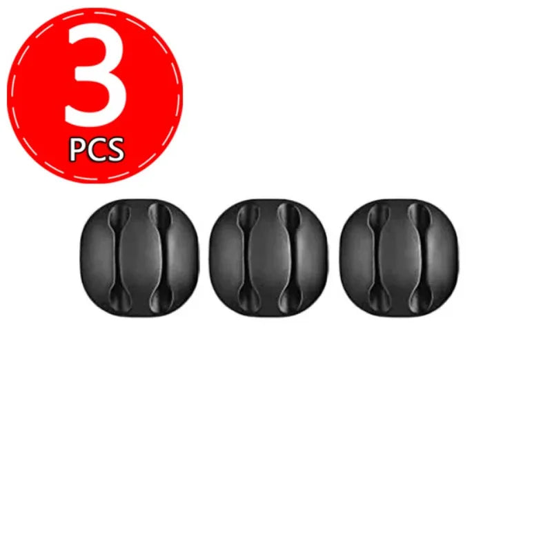 Cable Clip Adhesive Silicone Cable Holders Organizer Desk Cable Management Clips Wire Cord Holder In Office Home Car