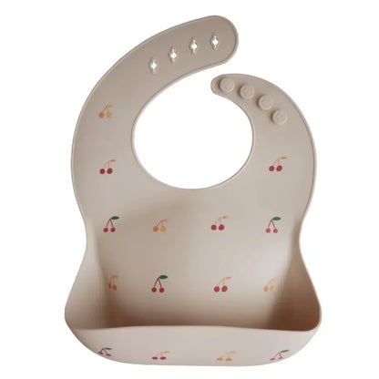 HoneyCherry Baby Silicone Bibs Food Grade Silicone Rice Bibs Complementary Food Bibs Baby Accessories