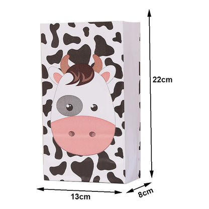 10/20/30pcs Cute Farm Animal Paper Bag Candy Bag Farm Birthday Party Supplies Gift Bag