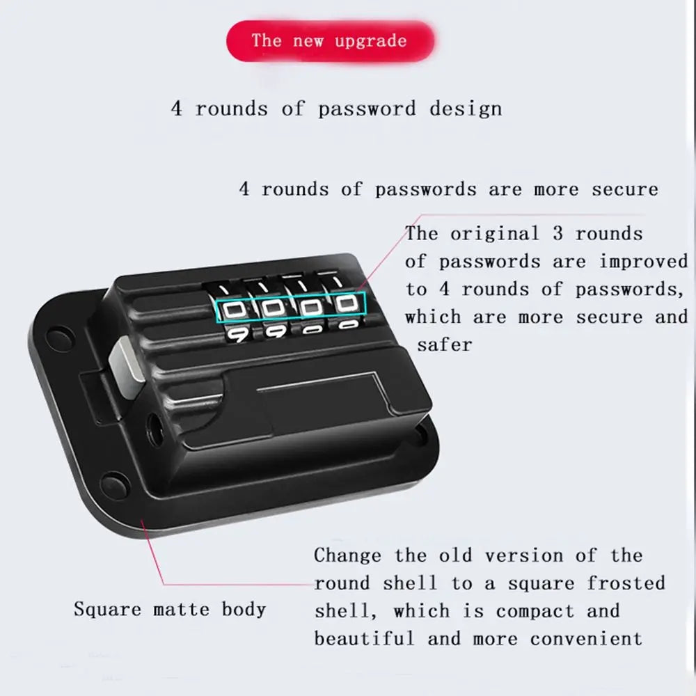 Limiter 4-Wheel Safety Lock Drawer Door Cabinet Protection-Children Code Lock Smart Lock Number Locks Padlock