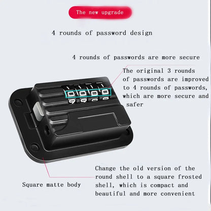 Limiter 4-Wheel Safety Lock Drawer Door Cabinet Protection-Children Code Lock Smart Lock Number Locks Padlock