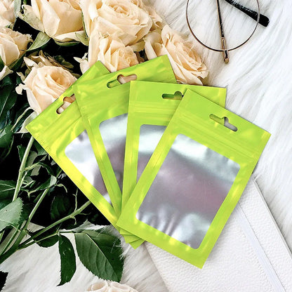 50Pcs Thicken Ziplock Bags Colorful Resealable Zipper Bags Pouch Jewelry Display Electronics Accessories Packaging Storage Bags