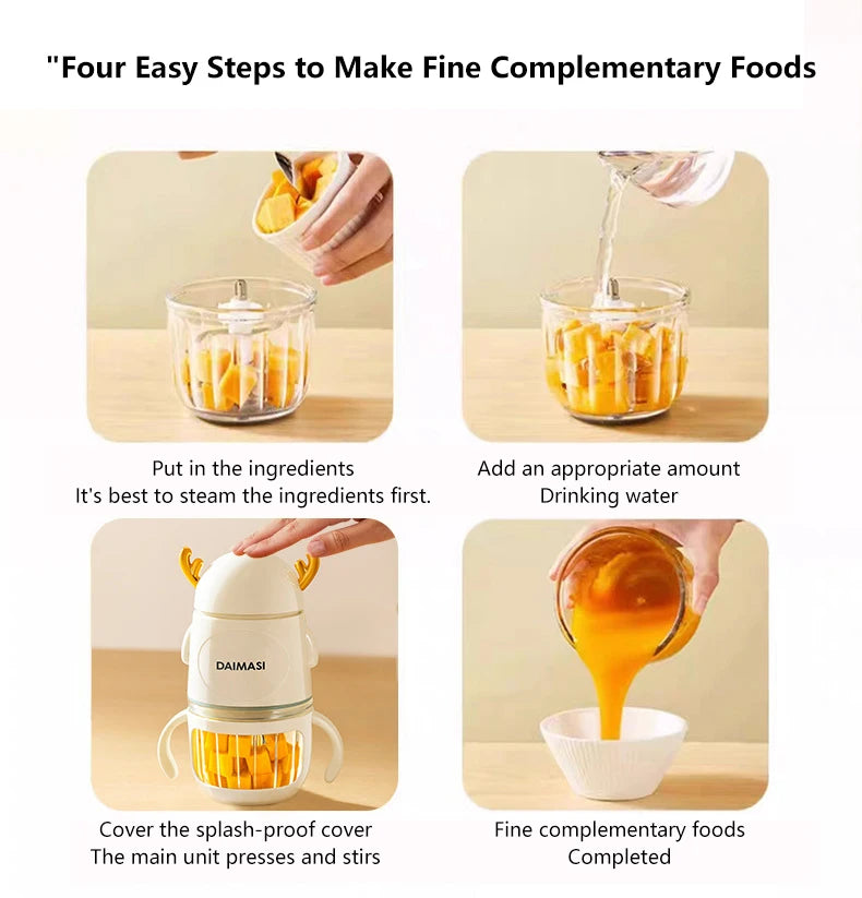 Multi functional food processor, household food processor, baby food grinder, garlic puree blender, kitchen tool