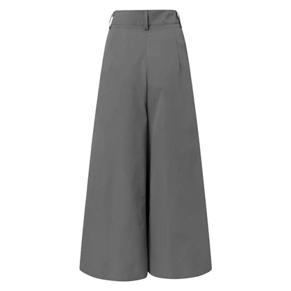 Women Palazzo Pants Summer Style Cotton Linen Comfy Baggy Trousers With Pockets Fashion Elegant Party High Waist Loose Trousers