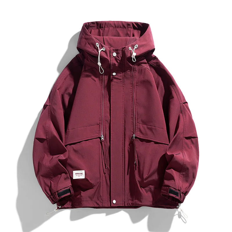 Oversize Men Jacket Coats Windbreaker Trench 6XL 7XL 8XL Plus Size Hooded Waterproof Black Bomber Camping Loose Thin Softshell