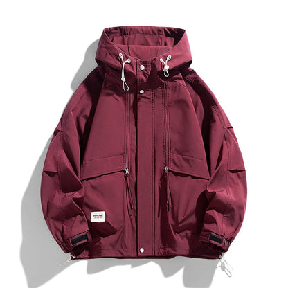 Oversize Men Jacket Coats Windbreaker Trench 6XL 7XL 8XL Plus Size Hooded Waterproof Black Bomber Camping Loose Thin Softshell