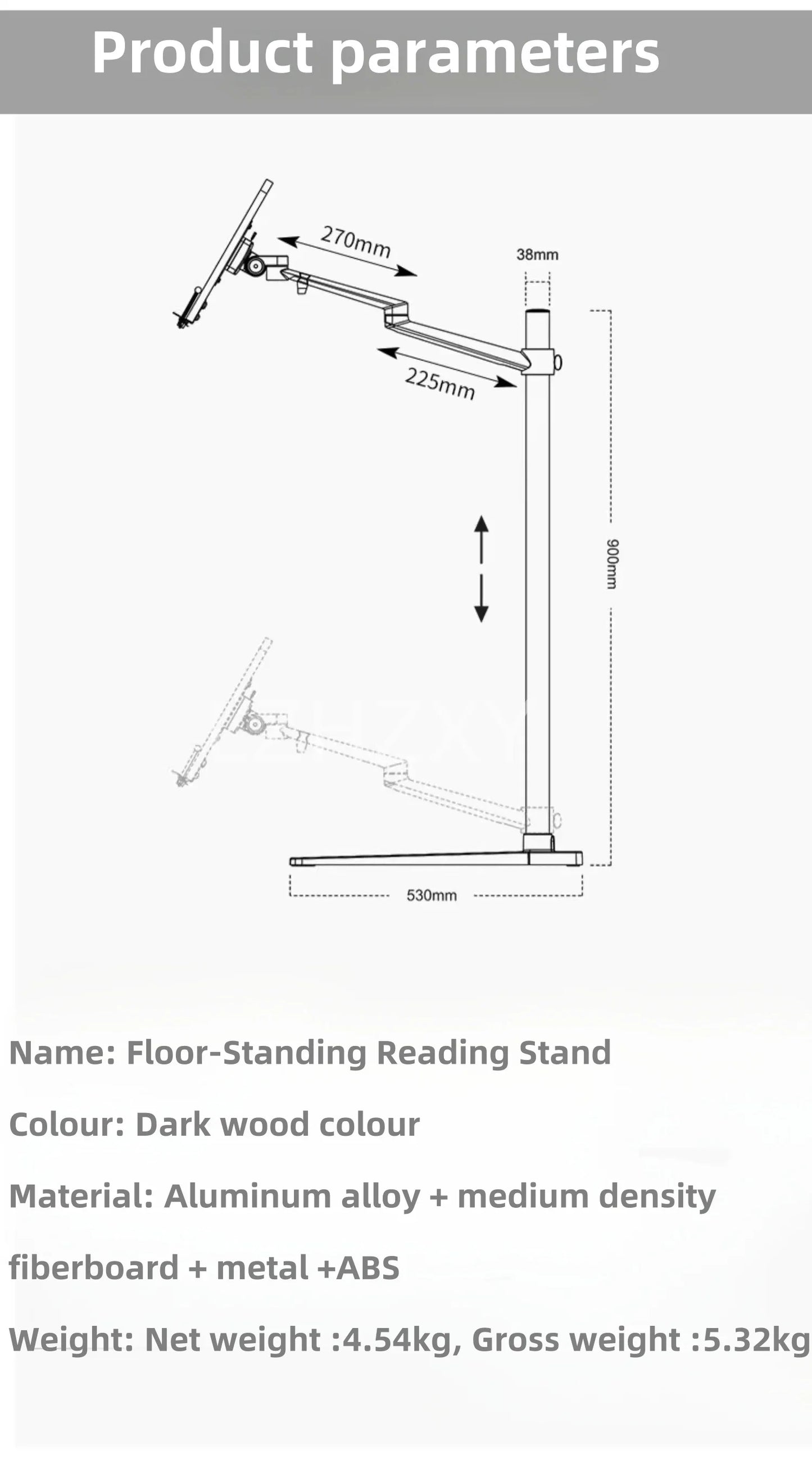 The laptop stand movable suspended and adjustable and the lazy reading stand standing Laptop Parts Accessories Office equipment
