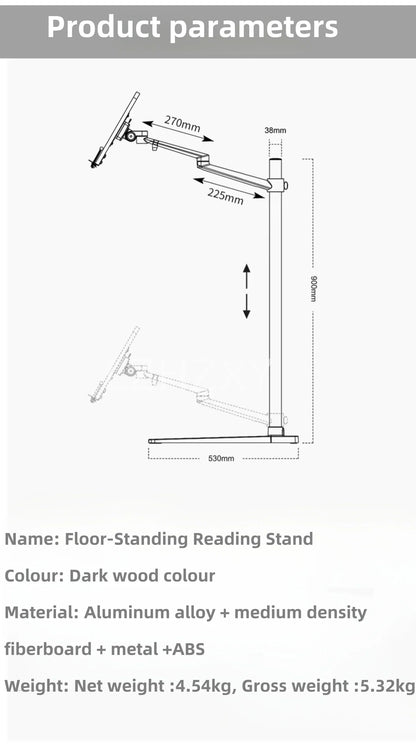 The laptop stand movable suspended and adjustable and the lazy reading stand standing Laptop Parts Accessories Office equipment