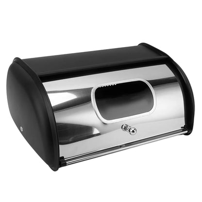 Bread Bin Bread Box Bread Holder Storage Container With Small Window for Kitchen Countertop Iron Bread Bin Bread Storage Holder