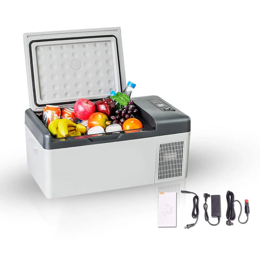 12 Volt Car Refrigerator Portable Freezer Car Fridge Portable RV Electric Compressor Cooler with App Control 15L