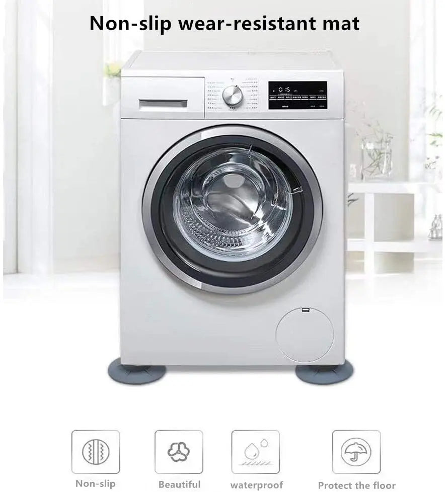 4Pcs Anti Vibration Feet Pads Rubber Legs Slipstop Silent Skid Raiser Mat For Washing Machine Support Dampers Stand Non-Slip Pad