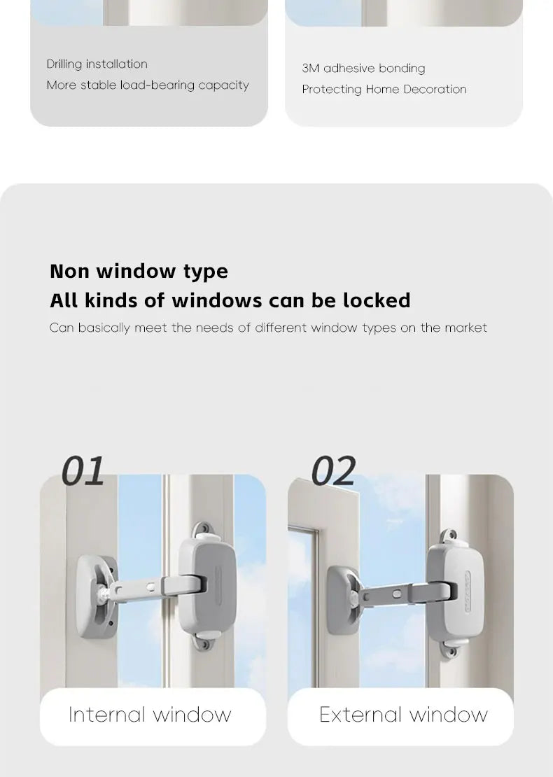 AIBEDILA Window safety door lock buckle childen protection high-rise anti fall windproof fixed limiter for window opening