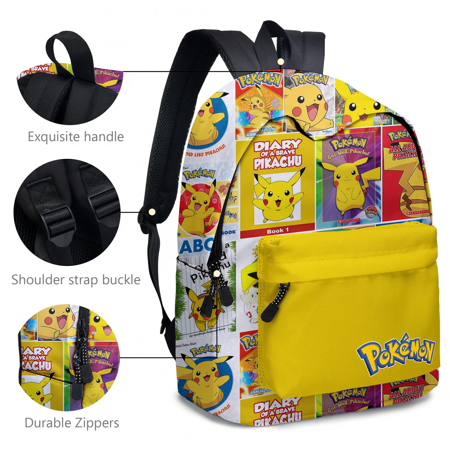 Pokemon Pikachu School Bags Backpacks Anime Kids Bags Kawaii Big Capacity Travel Bag Teenagers Schoolbag Girls Boys Rucksacks