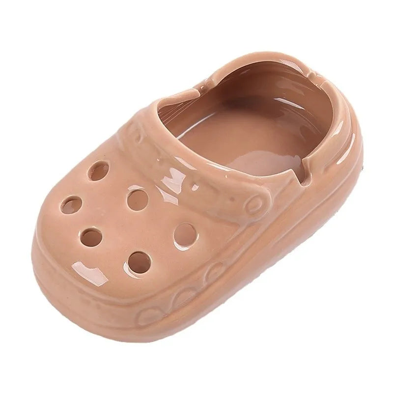 Stylish Ceramic Ashtray for Office Home Living Room Trendy Crocs Design Creative Business Gift