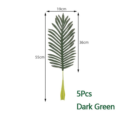 Artificial Coconut Artificial Palm Leaves Stems Fake Palm Leaves Palm Tree  for Home Office Party Arrangement Wedding Decoration