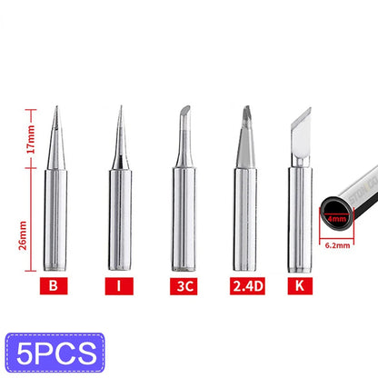 STONEGO 5PCS/10PCS Soldering Iron Tips Soldering Iron Head Set DIY Electric Soldering Iron Replacement Tip Repair