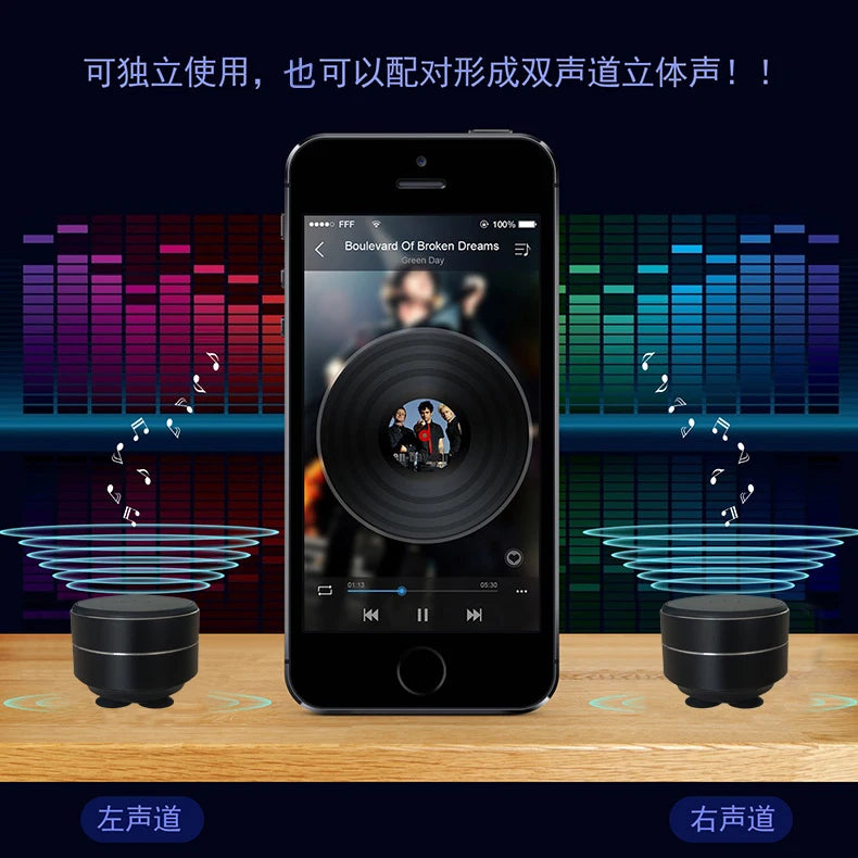 Mini Bone Conduction SpeakerTWS Wireless Bluetooth Speakers Portable Metal Speaker