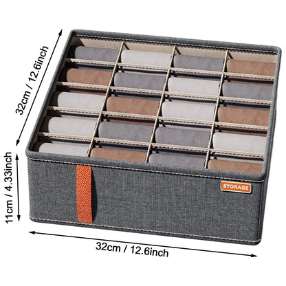 Wardrobe Clothes Organizer 6-20 Grids Clothes Trousers Jeans Storage Box Underwear Bra Socks Compartment Drawer Organizers boxes