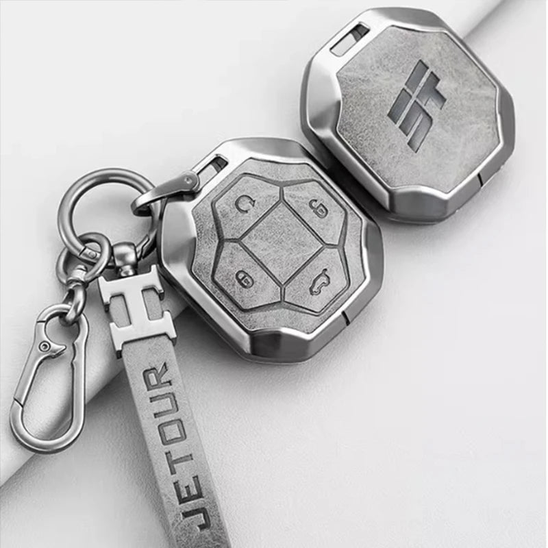 For Jetour T2 Traveler Key Bag Fashion Design Accessories Leather Zinc Alloy Key Case Cover Car Accessories
