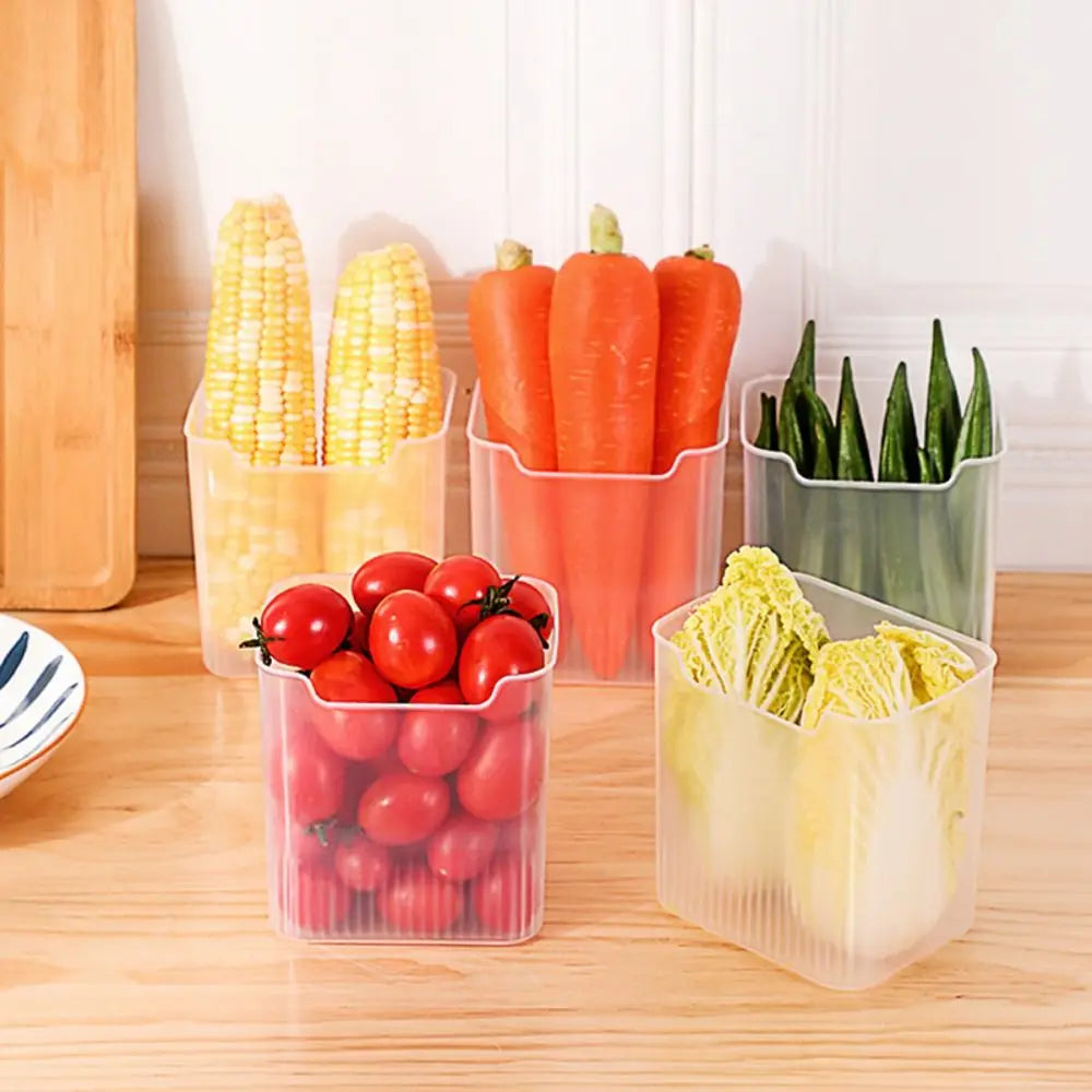 Plastic Refrigerator Organizer Bin Stackable Door Organizer Food Fresh Box Pantry Container Transparent Bins Shelf Basket