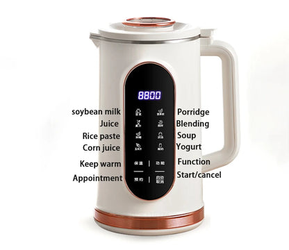 1500ML Soy Milk Machine Electric Juicer Blender Mixer Nut Milky Maker Wall Breaking Machine 10-leaf Blade Breakfast Machine