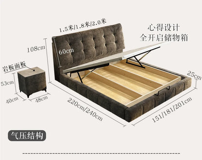 King Size Queen Double Beds Base Frame With Head Board Luxury Daybed Full Size 180x200 Double Bed Twin Home Bedroom Furniture