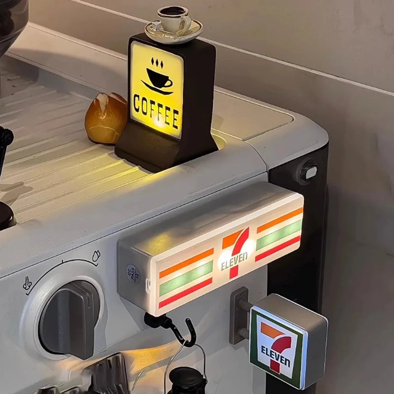 Room Decoration Fridge Magnets Coffee Shop Luminous Light Boxes Creative Convenience Store Light Signs Home Decorative Ornaments