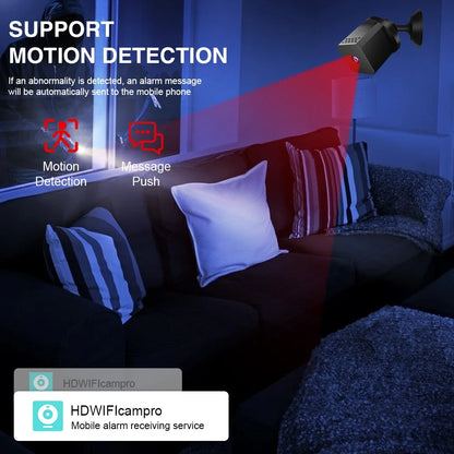 Smart Security Camera Mini Outdoor 1080P WiFi Night Vision Human Detection 2-Way Audio Cloud/SD Storage Camara Espia Smart Home