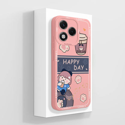 For Honor 400 Lite Case Simple Butterfly Soft Liquid Silicone Full Protection Back Cover For Honor 400Lite 5G Phone Protectors