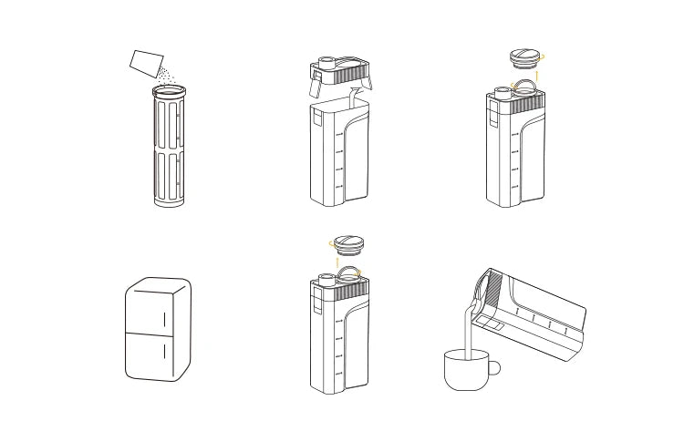 MAVO Manual Cold Brewer 800ml Ice Coffee Maker Cold Brew Coffee Pot Iced Coffee Brewer Coffee brewing kit Cold brew coffee maker