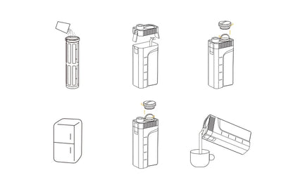 MAVO Manual Cold Brewer 800ml Ice Coffee Maker Cold Brew Coffee Pot Iced Coffee Brewer Coffee brewing kit Cold brew coffee maker