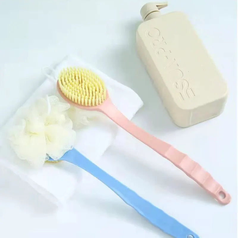 Bath Artifact of Bath BrushBack Belt with Bath Flower Ball Brush for Rub Bath Towel Long Handle Rub Mud Soft Hair Bath Brush
