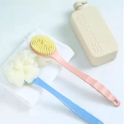 Bath Artifact of Bath BrushBack Belt with Bath Flower Ball Brush for Rub Bath Towel Long Handle Rub Mud Soft Hair Bath Brush