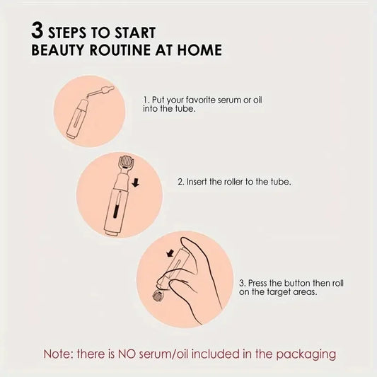 Aqua Derma Roller Microneedling wtih 105 Fine MicroNeedles Serum Delviery Applicator Wheel Skin Beauty Lip Booster Nursing Tools