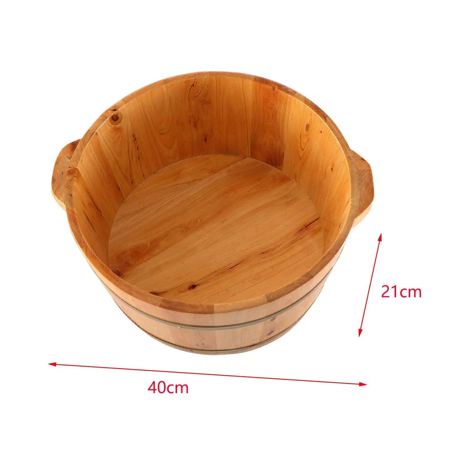Foot Basin Wood Foot Bath Basin for Home Foot SPA Bathroom Mother's Day Gift