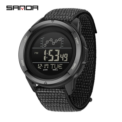 SANDA 2198 Single Monitor Male Student Electronic Watch Multifunctional Waterproof sports Student Electronic Watch 2025