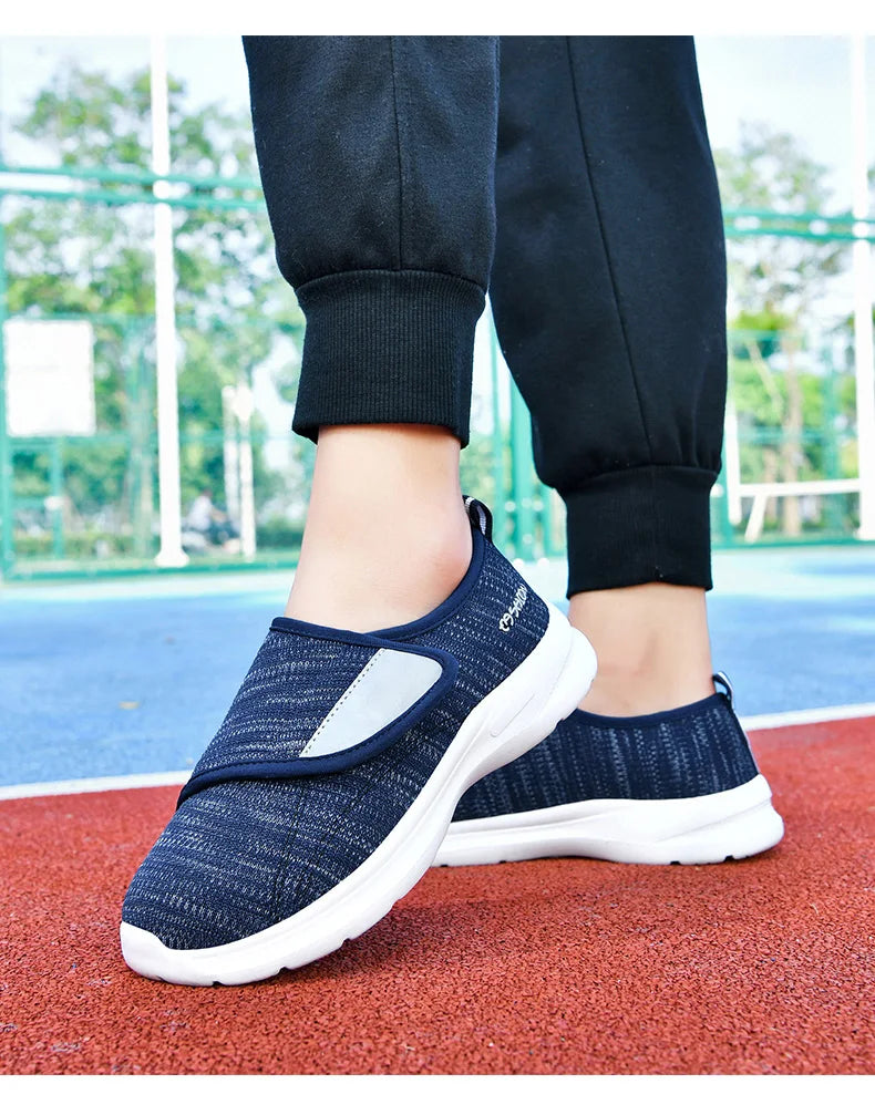 Diabetic Shoes for Men Wide Width Walking Shoes Slip-On Orthopedic Shoes for Swollen Feet Foot Pain Relief Cushion Sneakers