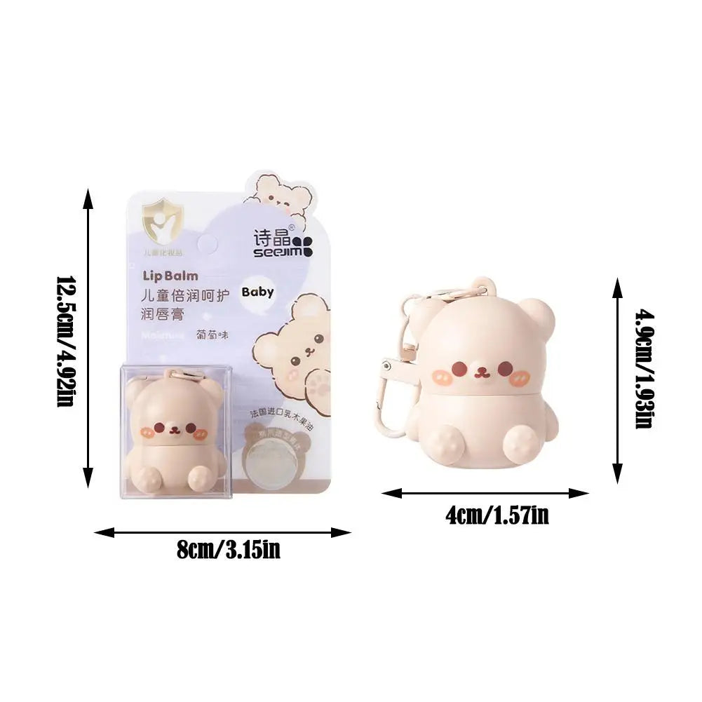 Children Fruity Lip Balm Cute Little Bear Lip Balm For Baby Moisturizing Anti-Dry Anti Crack Lipbalm Lip Care