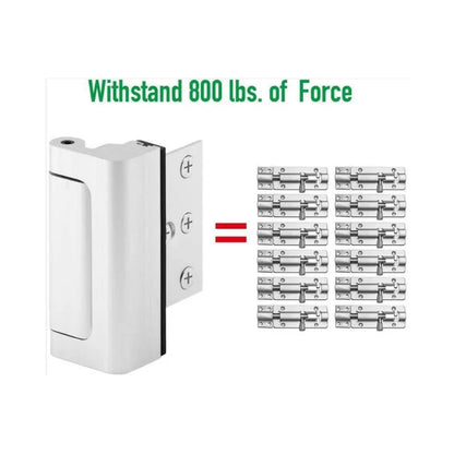Door Reinforcement Lock Home Security Door Lock with 3" Stop Withstand 800 lbs For Inward Swinging Safety Door Lock