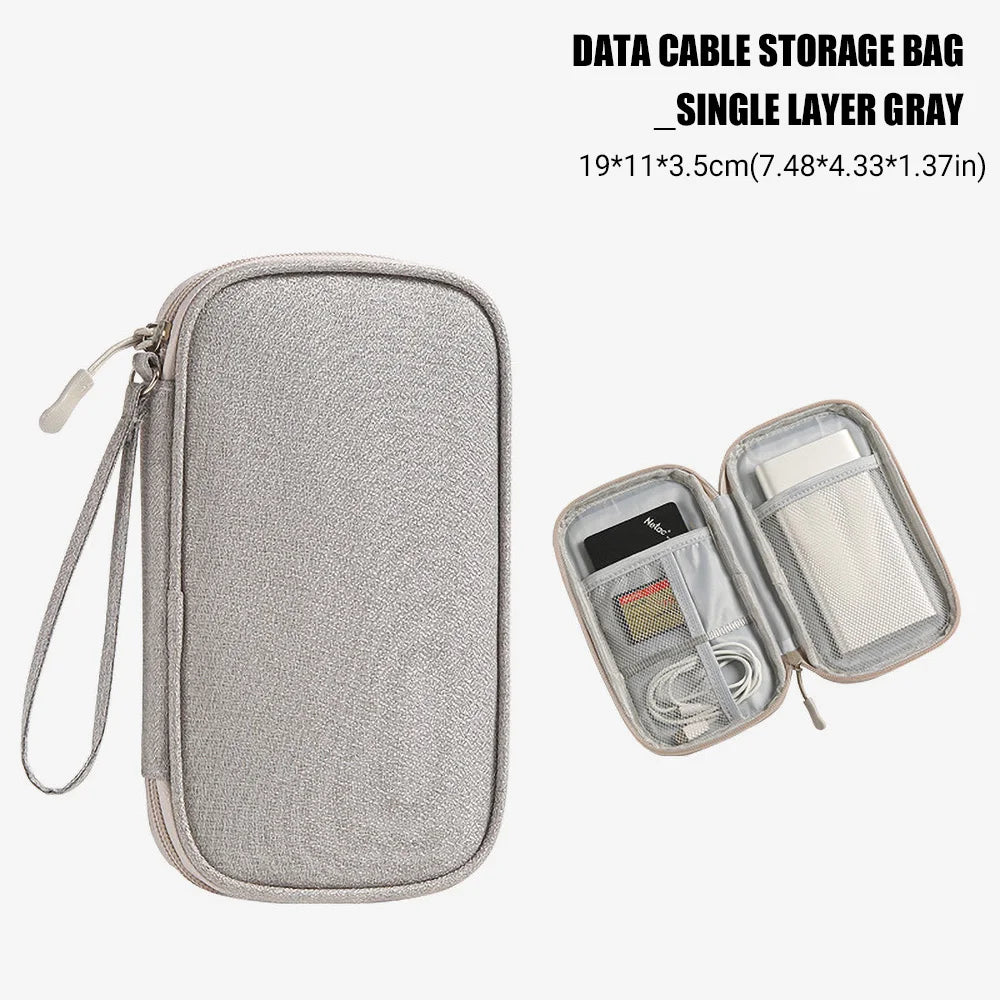 Travel Portable Digital Accessories Storage Bag Organizer of Mobile Phone Bag U Disk Charging Bank Mobile Data Cable Storage Bag