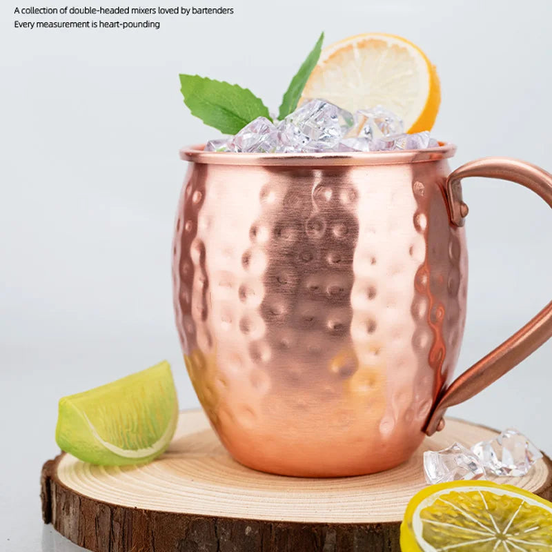 Pure Copper Moscow Mule Mug 350ml – Handcrafted Copper Cup for Cocktails, Mojitos, Whiskey, Beer – Classic Hammered Finish