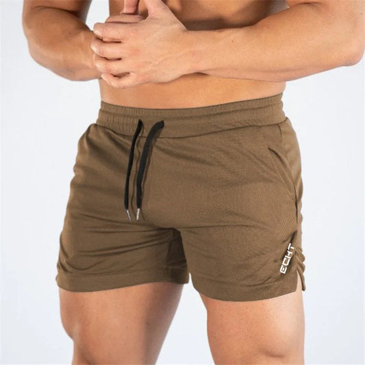 2024 New Fitness Big Muscle Man Fitness Slim Shorts Run And Train On The Beach With Pull Rope And Three Point Fitness Shorts
