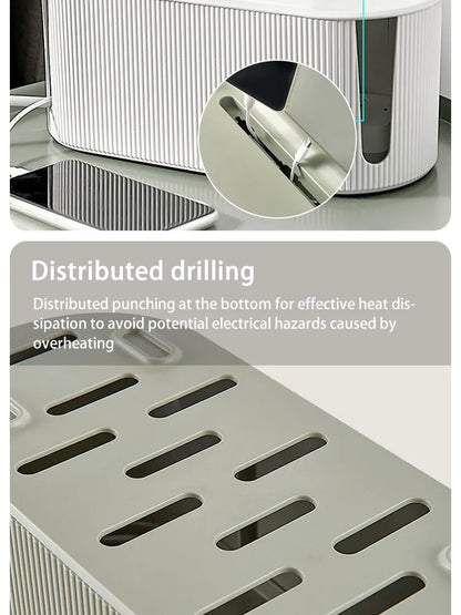 Cable Management Organizer Box for Power Strips and Cord for Power StripsTV Computer Wires Cable Hider Box for Home Office