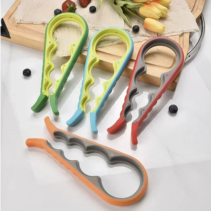 4in1 Jar Openers Can Bottle Opener Beer Wine Bottle Lid Poratble Outdoor Party Bar Tools Multi-functional Kitchen Accessories