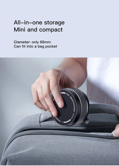 Foldable Magnetic Car Phone Mount with 360° Rotation & Vacuum Suction for Secure, Hands-Free Phone Holder