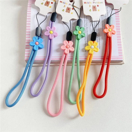 Strap Phone Charms Keys Short Rope Hanging Rope Flowers Phone Strap Phone Hanging Rope Mobile Phone Lanyard Wrist Hand Lanyard