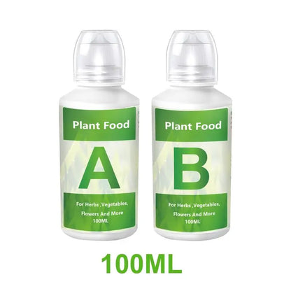 Fertilizer A and B 100ml Hydroponic Garden Plant Food Vegetables Flowers Fruit Soilless Cultivation Nutrient Solution
