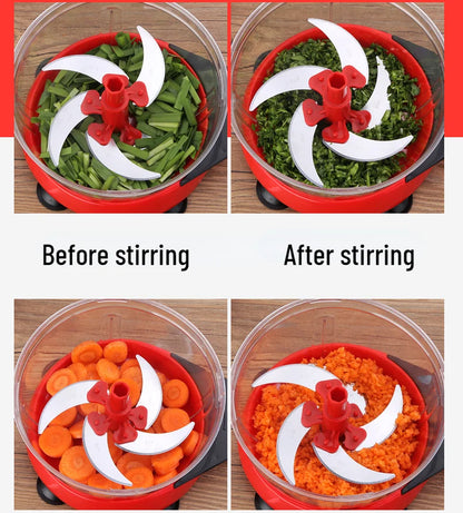 Mixer Food Processor Kitchen Manual Powerful Egg Blender Meat Grinder Vegetable Chopper Shredder Stainless Steel Blade Cutter